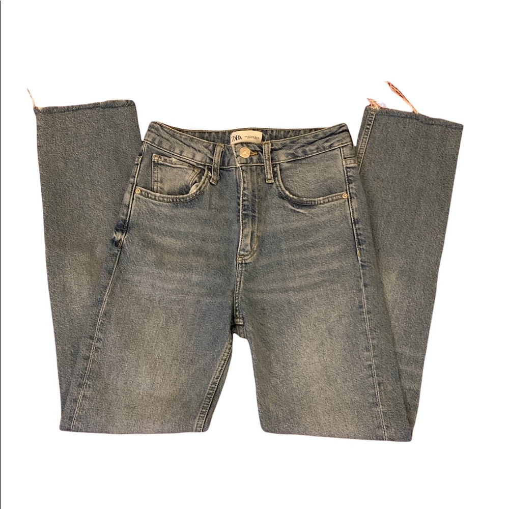 Zara high waist straight leg jeans
